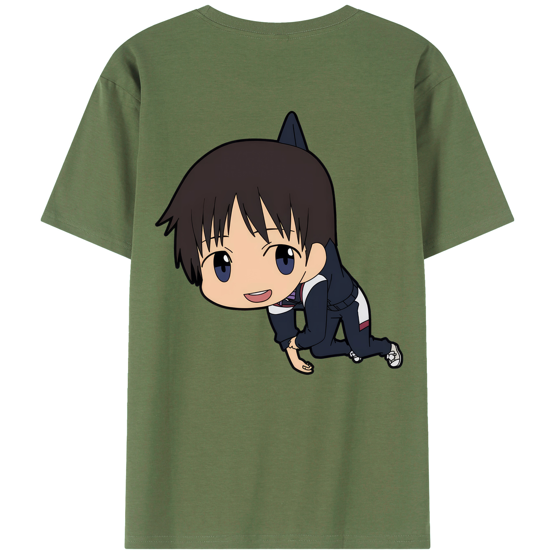 （画像用） EVA 新世紀エヴァンゲリオン 綿100％ メンズ半袖Tシャツ（バックプリント） 通気性